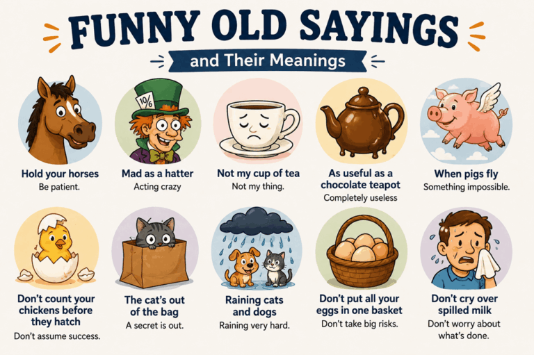 Funny Old Sayings and Their Meanings