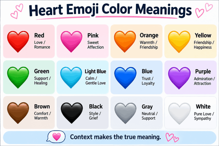 Heart Emoji Color Meanings