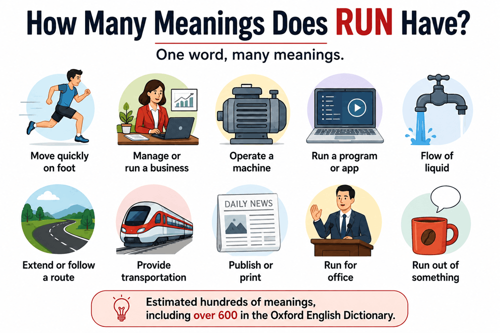 How Many Meanings Does Run Have