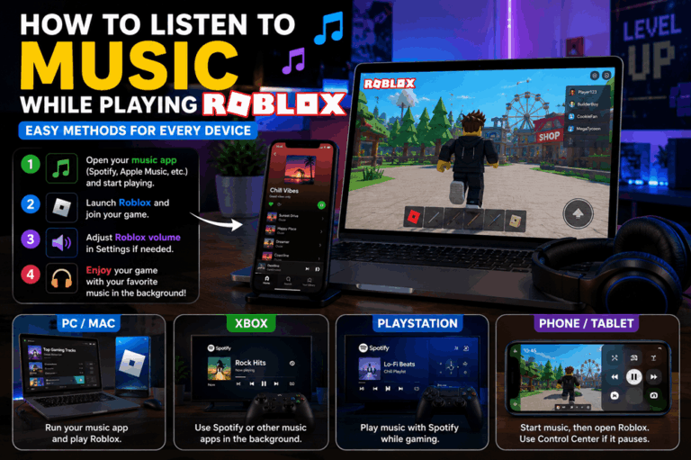How to Listen to Music While Playing Roblox