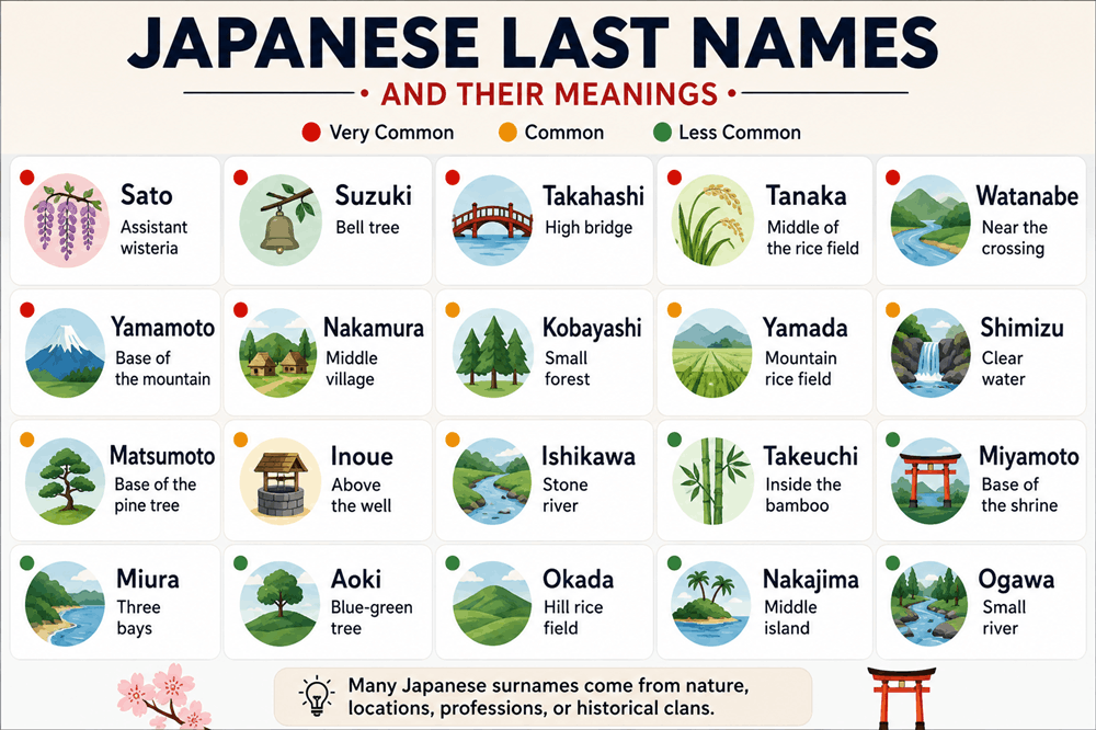 Japanese Last Names and Meanings