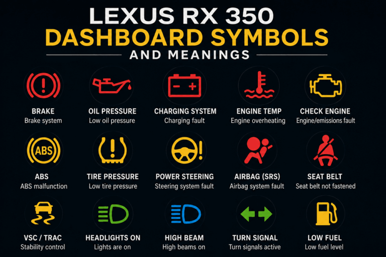 Lexus RX 350 Dashboard Symbols and Meanings