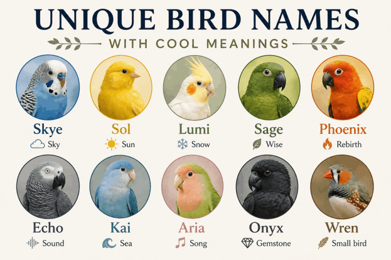 Unique Bird Names With Cool Meanings