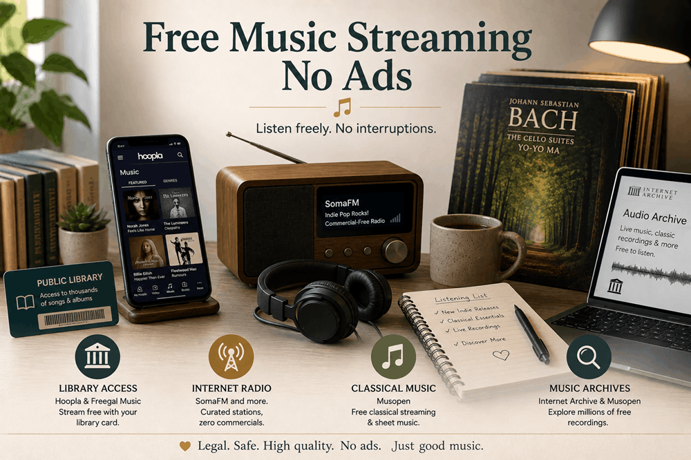 Free music streaming no ads
