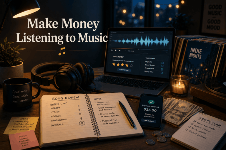 Make money listening to music